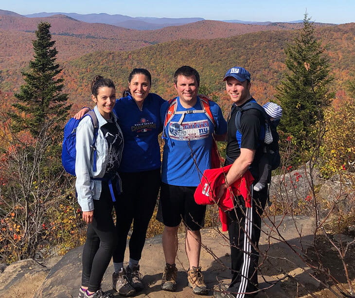 Climbers at the top of a mountain